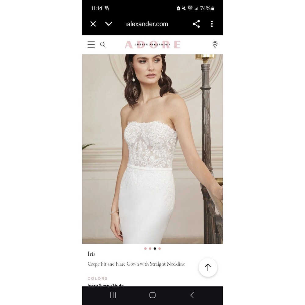 Justin Alexander Adore Iris Dress-  Size 12 Iris 11205